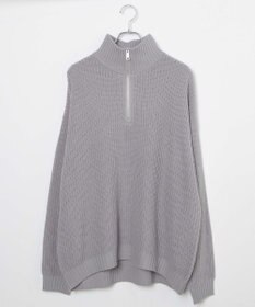 WEGO ルーズフィットハーフZIPプルオーバー