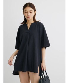 Green Parks ５分袖スキッパーカットチュニック