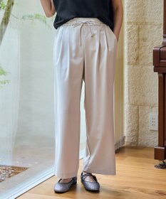 ANY 【ウエストゴム】イージーケアライトストレッチワイドパンツ