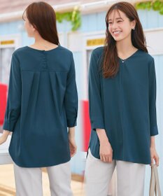 Tiaclasse L 【洗える】ラウンドスリットチュニック
