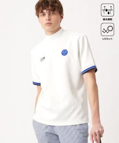 23区GOLF 【MEN】【吸水速乾・UVケア】袖ライン モックネックシャツ