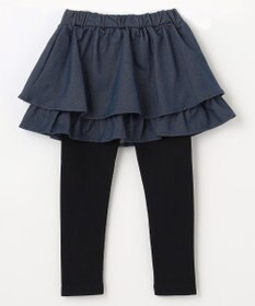 ANY KIDS パール×デニムニットスカッツ