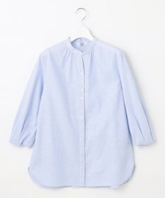 J.PRESS LADIES S 【洗える・吸水】 BEZピンチェック スタンドカラー ブラウス