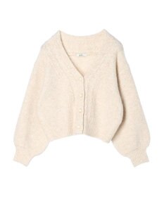 earth music&ecology ラメスラブニットカーディガン