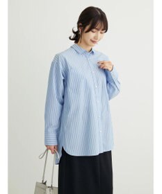 Green Parks 胸元ポケットイージーケアストライプシャツ
