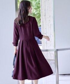 Tiaclasse 【セレモニー・新色追加・洗える】アシメリボンベルトフレアワンピース