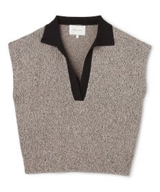 BEIGE， AGATE / バイカラー スキッパーニット