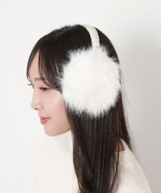 MOONBAT FURLA(フルラ)キラキラフェイクファー イヤマフ 無地
