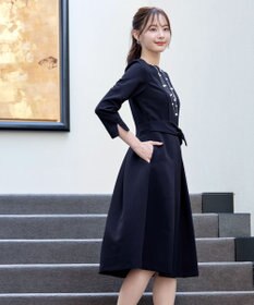 Tiaclasse 【セレモニー・新色追加・洗える】アシメリボンベルトフレアワンピース