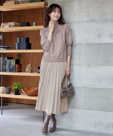 Tiaclasse 【新色追加】スエードポンチプリーツスカート