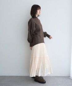 YECCA VECCA ランダムプリーツサテンマーメイドスカート