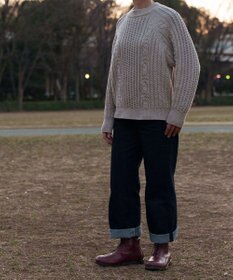 muuc 〈上質なカシミヤウール〉立体ケーブル編みプルオーバー〈しっとり柔らかい〉〈日本製〉〈オンオフ使えるきちんと感〉