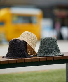 Tiaclasse クロシェ柄編みバケットハット