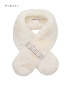 MOONBAT FURLA フェイクファーくしゅくしゅリボンマフラー