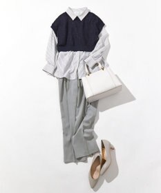 ANY SIS 【貴島明日香さんコラボ・3点セット】メッシュ ニット×キャミ ワンピース