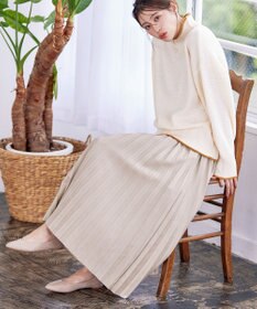 Tiaclasse 【新色追加】スエードポンチプリーツスカート