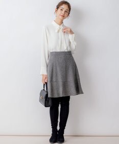 組曲 ポインテッドカラーボウタイ ブラウス