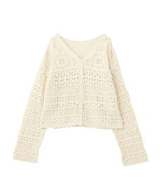 AMERICAN HOLIC 【前後2WAY】レース透かし編みニットカーディガン