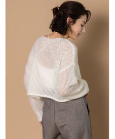 Te chichi 【泉 里香さん着用・Oggi.jp10/23掲載】キャットヤーンメッシュニット