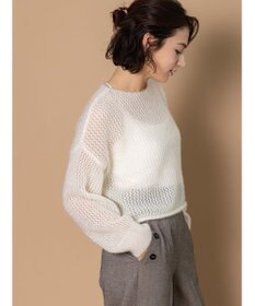 Te chichi 【泉 里香さん着用・Oggi.jp10/23掲載】キャットヤーンメッシュニット