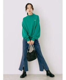 earth music&ecology Ｌｅｅ×ｅ．ｍ．ａ．ｅ．スリットフレアデニムパンツ