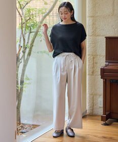 ANY 【ウエストゴム】イージーケアライトストレッチワイドパンツ