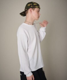 WEGO 【ユニセックス着用ITEM】ワッフルロゴT（長袖）