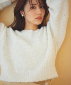 Feroux 【洗える】リボンヤーン プルオーバーニット
