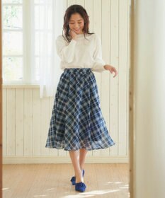Feroux 楊柳チェックフレア スカート