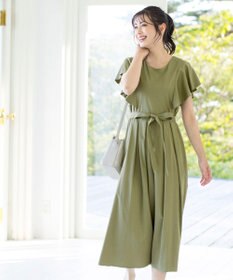 Tiaclasse L 【洗える】ストレスフリーで着用できるカットソーフレアワンピース