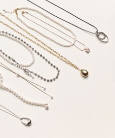 Phoebe マルチwayメタルボール×パールネックレス