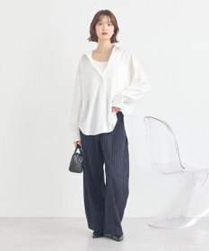 earth music&ecology バックツイストオーバーシャツ