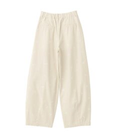 earth music&ecology 【綿100】フラワー刺繍ツイルカーブパンツ