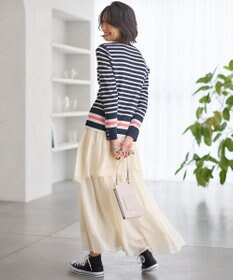 23区 【Oggi4月号掲載/洗える】シアーツイル ティアードスカート