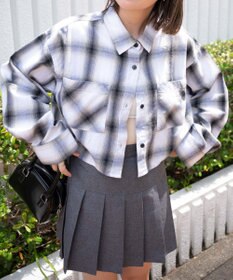 WEGO オンブレチェックショートシャツ