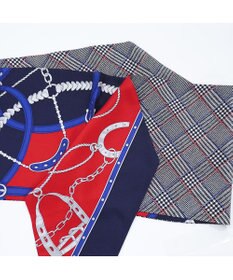 Marca ＜秋の新色！＞【Marcaオリジナル】ベルト＆グレンチェック剣先  シルクツイル 剣先スカーフ