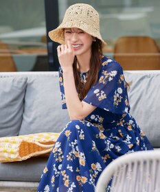 Tiaclasse クロシェ柄編みバケットハット