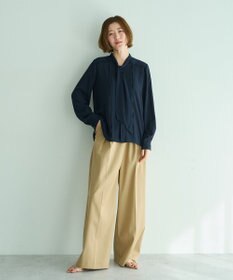 YECCA VECCA 配色ラインボウタイブラウス