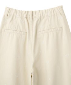 earth music&ecology 【綿100】フラワー刺繍ツイルカーブパンツ