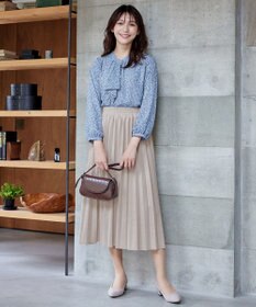 Tiaclasse 【新色追加】スエードポンチプリーツスカート