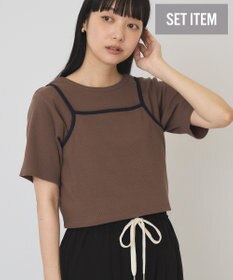 AMERICAN HOLIC 【2点セット】配色キャミ＋Tシャツ