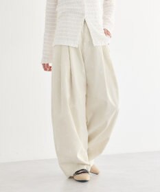 earth music&ecology 【綿100】フラワー刺繍ツイルカーブパンツ