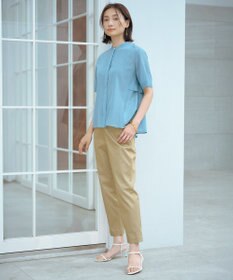 J.PRESS LADIES 【WEB限定カラーあり・洗える・速乾・接触冷感】リライムライトローン バックフリル ブラウス