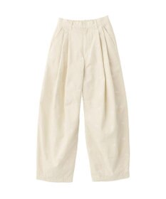 earth music&ecology 【綿100】フラワー刺繍ツイルカーブパンツ