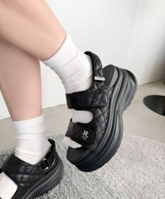 WEGO 【MLサイズ展開】厚底キルティングサンダル