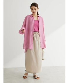 Green Parks 綿麻混イージータイトスカート