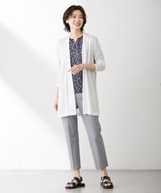 J.PRESS LADIES L 【WEB限定カラーあり・セットアップ対応・洗える・撥水・防汚】コットンFITTYシャーク テーパード パンツ