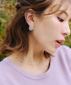Tiaclasse リッチフラワーサークルピアス