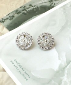 Tiaclasse リッチフラワーサークルピアス