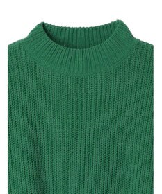 Green Parks ｍｏｋｏモール畦編みモックネックプルオーバー